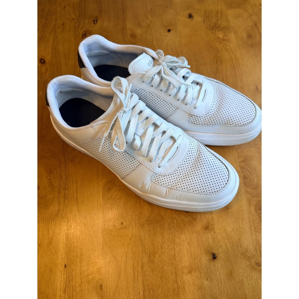 Cole Haan Mens Grand Crosscourt White Leather Sneakers C33987 Size 11.5 M